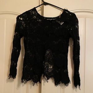 Lacy black top